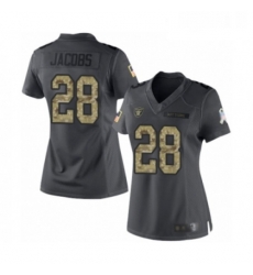 Womens Oakland Raiders 28 Josh Jacobs Limited Black 2016 Salute to Service Football Jersey Womens Oakland Raiders 28 Josh Jacobs Limited Black 2016 Salute to Service Football Jersey