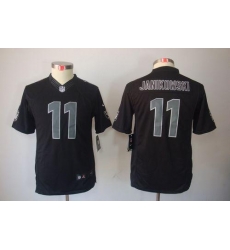 Nike Raiders #11 Sebastian Janikowski Black Impact Youth Stitched NFL Limited Jersey Nike Raiders #11 Sebastian Janikowski Black Impact Youth Stitched NFL Limited Jersey