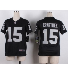 Nike Raiders #15 Michael Crabtree Black Team Color Youth Stitched NFL Elite Jersey Nike Raiders #15 Michael Crabtree Black Team Color Youth Stitched NFL Elite Jersey