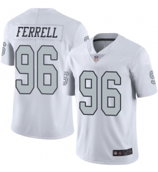 Raiders 96 Clelin Ferrell White Youth Stitched Football Limited Rush Jersey Raiders 96 Clelin Ferrell White Youth Stitched Football Limited Rush Jersey