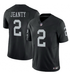 Youth Las Vegas Raiders 2 Ashton Jeanty  Black 2025 F U S E  Vapor Stitched Football Jerseys