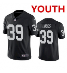 Youth Las Vegas Raiders 39 Nate Hobbs Black Vapor Limited Jersey Youth Las Vegas Raiders 39 Nate Hobbs Black Vapor Limited Jersey