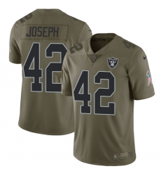 Youth Nike Raiders #42 Karl Joseph Olive Stitched NFL Limited 2017 Salute to Service Jersey Youth Nike Raiders #42 Karl Joseph Olive Stitched NFL Limited 2017 Salute to Service Jersey