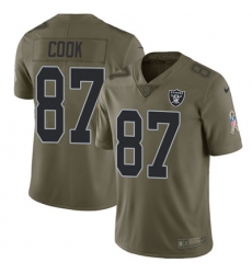 Youth Nike Raiders #87 Jared Cook Olive Stitched NFL Limited 2017 Salute to Service Jersey Youth Nike Raiders #87 Jared Cook Olive Stitched NFL Limited 2017 Salute to Service Jersey