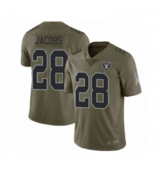 Youth Oakland Raiders 28 Josh Jacobs Limited Olive 2017 Salute to Service Football Jersey Youth Oakland Raiders 28 Josh Jacobs Limited Olive 2017 Salute to Service Football Jersey
