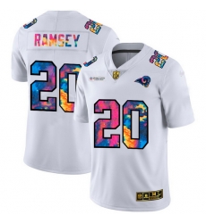 Los Angeles Rams 20 Jalen Los Angeles Ramsey Men White Nike Multi Color 2020 NFL Crucial Catch Limited NFL Jersey Los Angeles Rams 20 Jalen Los Angeles Ramsey Men White Nike Multi Color 2020 NFL Crucial Catch Limited NFL Jersey
