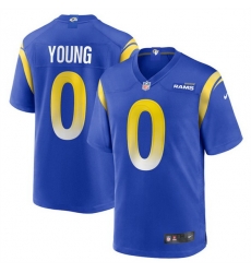 Men Los Angeles Rams 0 PByron Young Blue Stitched Game Jersey Men Los Angeles Rams 0 PByron Young Blue Stitched Game Jersey