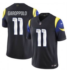 Men Los Angeles Rams 11 Jimmy Garoppolo Black 2025 F U S E Rivalries Vapor Limited Stitched Football Jersey