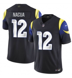 Men Los Angeles Rams 12 Puka Nacua Black 2025 F U S E Rivalries Vapor Limited Stitched Football Jersey Men Los Angeles Rams 12 Puka Nacua Black 2025 F U S E Rivalries Vapor Limited Stitched Football Jersey