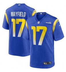 Men Los Angeles Rams 17 Baker Mayfield Royal Stitched Game Jersey Men Los Angeles Rams 17 Baker Mayfield Royal Stitched Game Jersey