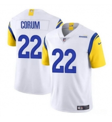 Men Los Angeles Rams 22 Blake Corum White 2024 Draft Vapor Untouchable Stitched Football Jersey Men Los Angeles Rams 22 Blake Corum White 2024 Draft Vapor Untouchable Stitched Football Jersey