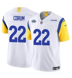 Men Los Angeles Rams 22 Blake Corum White 2024 With Dradt Patch F U S E Vapor Untouchable Stitched Football Jersey Men Los Angeles Rams 22 Blake Corum White 2024 With Dradt Patch F U S E Vapor Untouchable Stitched Football Jersey