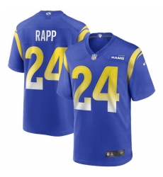 Men Los Angeles Rams #24 Taylor Rapp Blue Bone Stitched Football Limited Jersey Men Los Angeles Rams #24 Taylor Rapp Blue Bone Stitched Football Limited Jersey