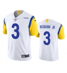 Men Los Angeles Rams 3 Odell Beckham Jr 2021 White Vapor Untouchable Limited Stitched Football Jersey Men Los Angeles Rams 3 Odell Beckham Jr 2021 White Vapor Untouchable Limited Stitched Football Jersey