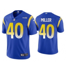 Men Los Angeles Rams 40 Von Miller 2021 Royal Vapor Untouchable Limited Stitched Football Jersey Men Los Angeles Rams 40 Von Miller 2021 Royal Vapor Untouchable Limited Stitched Football Jersey