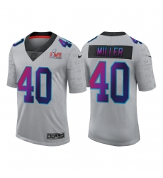 Men Los Angeles Rams 40 Von Miller 2022 Grey Super Bowl LVI Limited Stitched Jersey Men Los Angeles Rams 40 Von Miller 2022 Grey Super Bowl LVI Limited Stitched Jersey