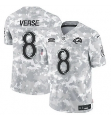 Men Los Angeles Rams 8 Jared Verse 2024 F U S E Arctic Camo Salute To Service Limited Stitched Football Jersey Men Los Angeles Rams 8 Jared Verse 2024 F U S E Arctic Camo Salute To Service Limited Stitched Football Jersey