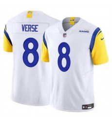 Men Los Angeles Rams 8 Jared Verse White 2024 Draft F U S E Vapor Untouchable Stitched Football Jersey Men Los Angeles Rams 8 Jared Verse White 2024 Draft F U S E Vapor Untouchable Stitched Football Jersey