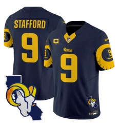 Men Los Angeles Rams 9 Matthew Stafford Navy 2025 4 Star C Patch F U S E V2 Limited Stitched Football Jersey Men Los Angeles Rams 9 Matthew Stafford Navy 2025 4 Star C Patch F U S E V2 Limited Stitched Football Jersey