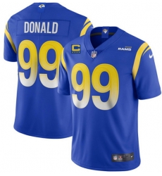 Men Los Angeles Rams 99 Aaron Donald 2022 Royal With 4 Star C Patch Vapor Untouchable Limited Stitched Jersey Men Los Angeles Rams 99 Aaron Donald 2022 Royal With 4 Star C Patch Vapor Untouchable Limited Stitched Jersey