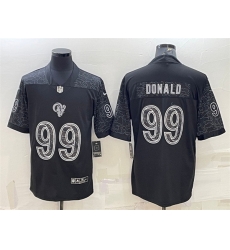 Men Los Angeles Rams 99 Aaron Donald Black Reflective Limited Stitched Football Jersey Men Los Angeles Rams 99 Aaron Donald Black Reflective Limited Stitched Football Jersey