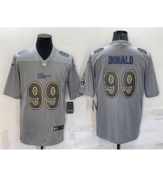Men Los Angeles Rams 99 Aaron Donald Grey With Patch Atmosphere Fashion Stitched Jersey Men Los Angeles Rams 99 Aaron Donald Grey With Patch Atmosphere Fashion Stitched Jersey