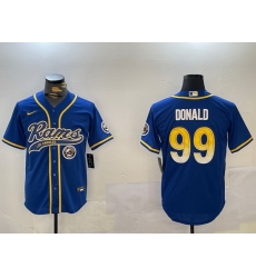 Men Los Angeles Rams 99 Royal Cool Base Stitched Baseball Jersey 3 Men Los Angeles Rams 99 Royal Cool Base Stitched Baseball Jersey 3