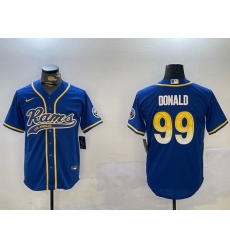 Men Los Angeles Rams 99 Royal Cool Base Stitched Baseball Jersey Men Los Angeles Rams 99 Royal Cool Base Stitched Baseball Jersey