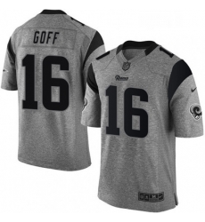 Men Nike Los Angeles Rams 16 Jared Goff Limited Gray Gridiron NFL Jersey Men Nike Los Angeles Rams 16 Jared Goff Limited Gray Gridiron NFL Jersey