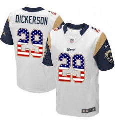 Men Nike Los Angeles Rams 29 Eric Dickerson Elite White Road USA Flag Fashion NFL Jersey Men Nike Los Angeles Rams 29 Eric Dickerson Elite White Road USA Flag Fashion NFL Jersey