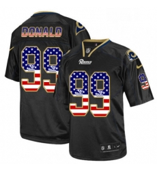 Men Nike Los Angeles Rams 99 Aaron Donald Elite Black USA Flag Fashion NFL Jersey Men Nike Los Angeles Rams 99 Aaron Donald Elite Black USA Flag Fashion NFL Jersey