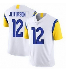 Men Nike Rams 12 Van Jefferson White Vapor Untouchable Limited Jersey Men Nike Rams 12 Van Jefferson White Vapor Untouchable Limited Jersey