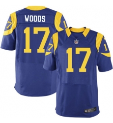 Men Nike Rams #17 Robert Woods Royal Blue Alternate Stitched NFL Elite Jersey Men Nike Rams #17 Robert Woods Royal Blue Alternate Stitched NFL Elite Jersey