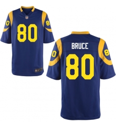 Men's Nike St. Louis Rams 80 Isaac Bruce Game Light Blue Alternate Throwback NFL Jersey Men's Nike St. Louis Rams 80 Isaac Bruce Game Light Blue Alternate Throwback NFL Jersey