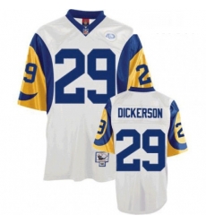 Mitchell and Ness Los Angeles Rams 29 Eric Dickerson Authentic White Throwback NFL Jersey Mitchell and Ness Los Angeles Rams 29 Eric Dickerson Authentic White Throwback NFL Jersey