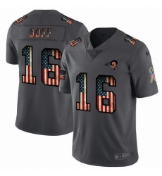Nike Rams 16 Jared Goff 2019 Salute To Service USA Flag Fashion Limited Jersey Nike Rams 16 Jared Goff 2019 Salute To Service USA Flag Fashion Limited Jersey