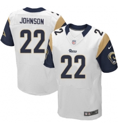Nike Rams #22 Trumaine Johnson White Mens Stitched NFL Elite Jersey Nike Rams #22 Trumaine Johnson White Mens Stitched NFL Elite Jersey
