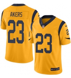 Nike Rams 23 Cam Akers Gold Men Stitched NFL Limited Rush Jersey Nike Rams 23 Cam Akers Gold Men Stitched NFL Limited Rush Jersey