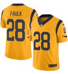 Nike Rams #28 Marshall Faulk Gold Mens Stitched NFL Limited Rush Jersey Nike Rams #28 Marshall Faulk Gold Mens Stitched NFL Limited Rush Jersey