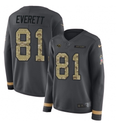Nike Rams #81 Gerald Everett Anthracite Salute to Service Jersey Nike Rams #81 Gerald Everett Anthracite Salute to Service Jersey