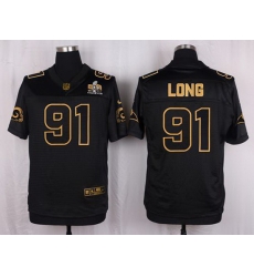 Nike Rams #91 Chris Long Black Mens Stitched NFL Elite Pro Line Gold Collection Jersey Nike Rams #91 Chris Long Black Mens Stitched NFL Elite Pro Line Gold Collection Jersey