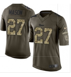 Nike St Louis Rams #27 Tre Mason Green Men 27s Stitched NFL Limited Salute to Service Jersey Nike St Louis Rams #27 Tre Mason Green Men 27s Stitched NFL Limited Salute to Service Jersey