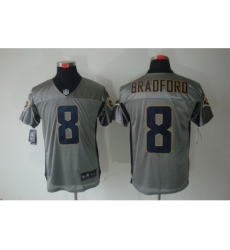 Nike St. Louis Rams 8 Sam Bradford Grey Elite Shadow NFL Jersey Nike St. Louis Rams 8 Sam Bradford Grey Elite Shadow NFL Jersey
