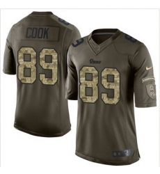 Nike St Louis Rams #89 Jared Cook Green Men 27s Stitched NFL Limited Salute to Service Jersey Nike St Louis Rams #89 Jared Cook Green Men 27s Stitched NFL Limited Salute to Service Jersey