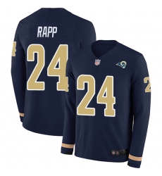 Rams 24 Taylor Rapp Navy Blue Team Color Men Stitched Football Limited Therma Long Sleeve Jersey Rams 24 Taylor Rapp Navy Blue Team Color Men Stitched Football Limited Therma Long Sleeve Jersey