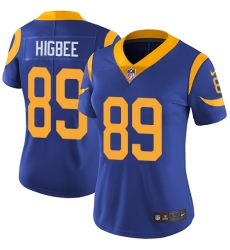 Nike Rams #89 Tyler Higbee Royal Blue Alternate Womens Stitched NFL Vapor Untouchable Limited Jersey Nike Rams #89 Tyler Higbee Royal Blue Alternate Womens Stitched NFL Vapor Untouchable Limited Jersey