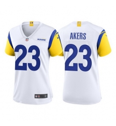 Women Los Angeles Rams 23 Cam Akers White Vapor Untouchable Limited Stitched Jersey Women Los Angeles Rams 23 Cam Akers White Vapor Untouchable Limited Stitched Jersey