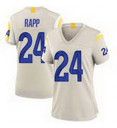 Women Los Angeles Rams #24 Taylor Rapp Bone Stitched Football Limited Jersey Women Los Angeles Rams #24 Taylor Rapp Bone Stitched Football Limited Jersey