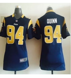 Women NEW Rams #94 Robert Quinn Navy Blue Team Color Stitched NFL Elite Jersey Women NEW Rams #94 Robert Quinn Navy Blue Team Color Stitched NFL Elite Jersey