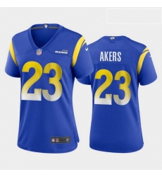 Women Nike Rams 23 Cam Akers Roayl Blue Vapor Limtited Jersey Women Nike Rams 23 Cam Akers Roayl Blue Vapor Limtited Jersey